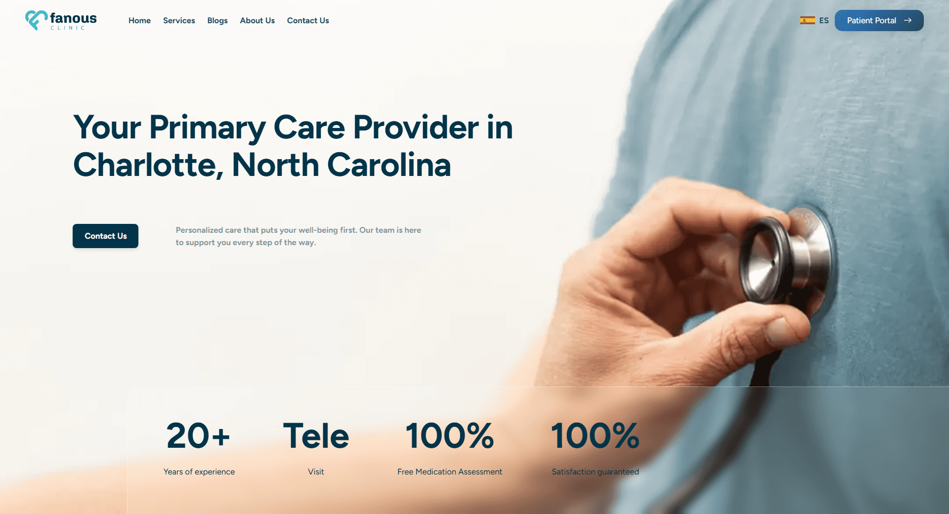 Fanous Clinic website design โ screenshot 1
