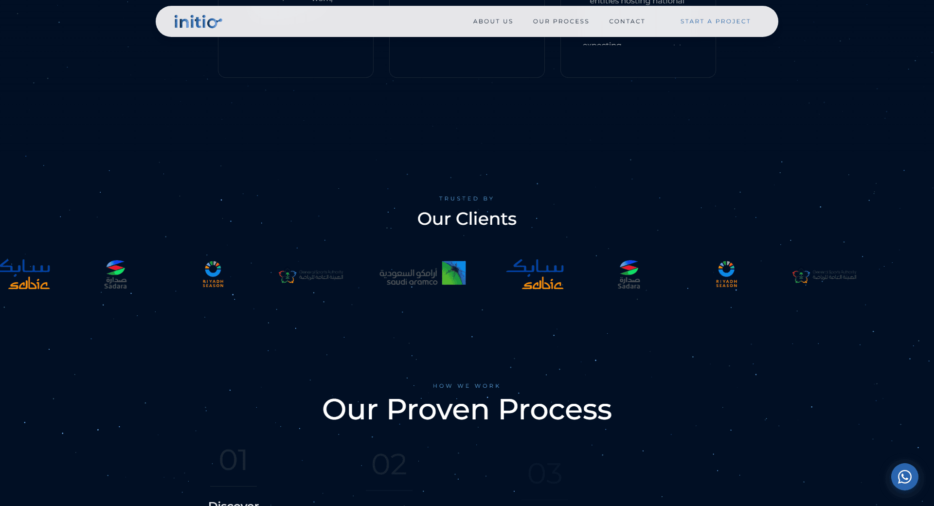 Initio website โ full page view 3