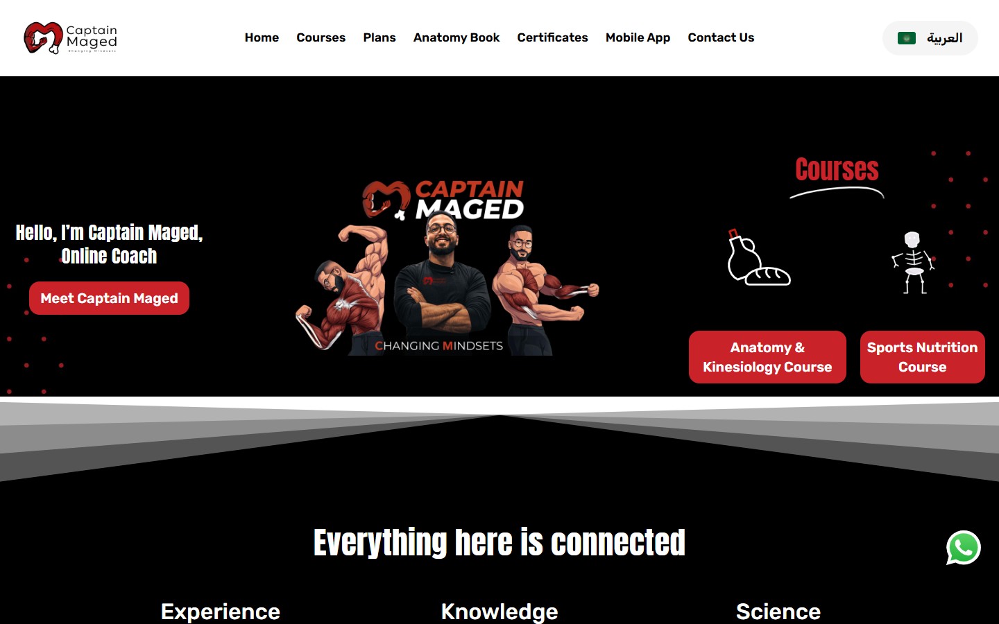 Captain Maged website screenshot: A personal brand platform for a maritime captain that drove a 240% increase in b