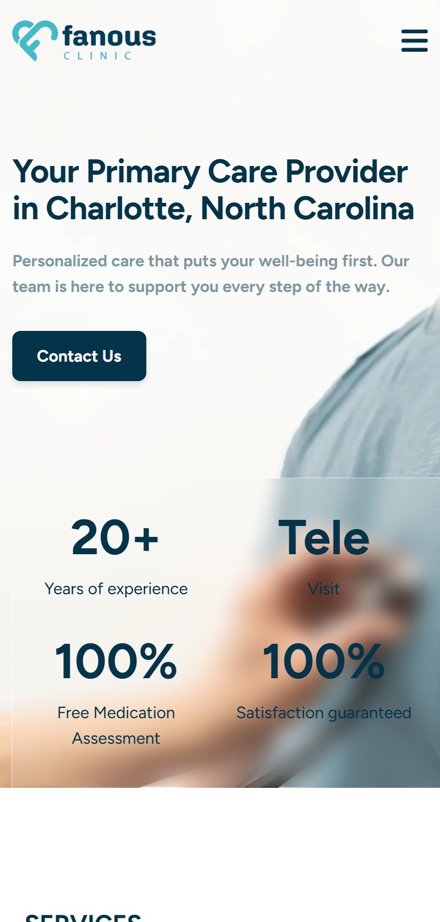 Fanous Clinic mobile preview